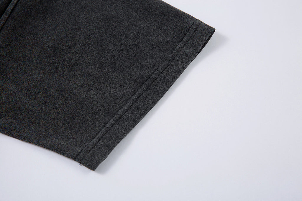 Washed short-sleeve T-shirt