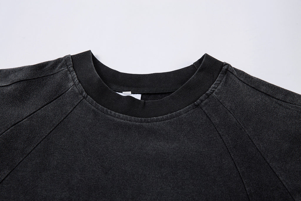 Washed short-sleeve T-shirt