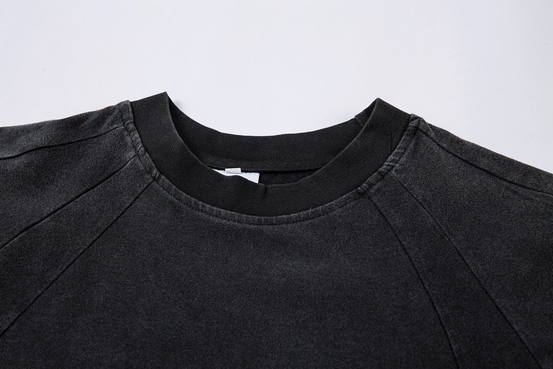 Washed short-sleeve T-shirt