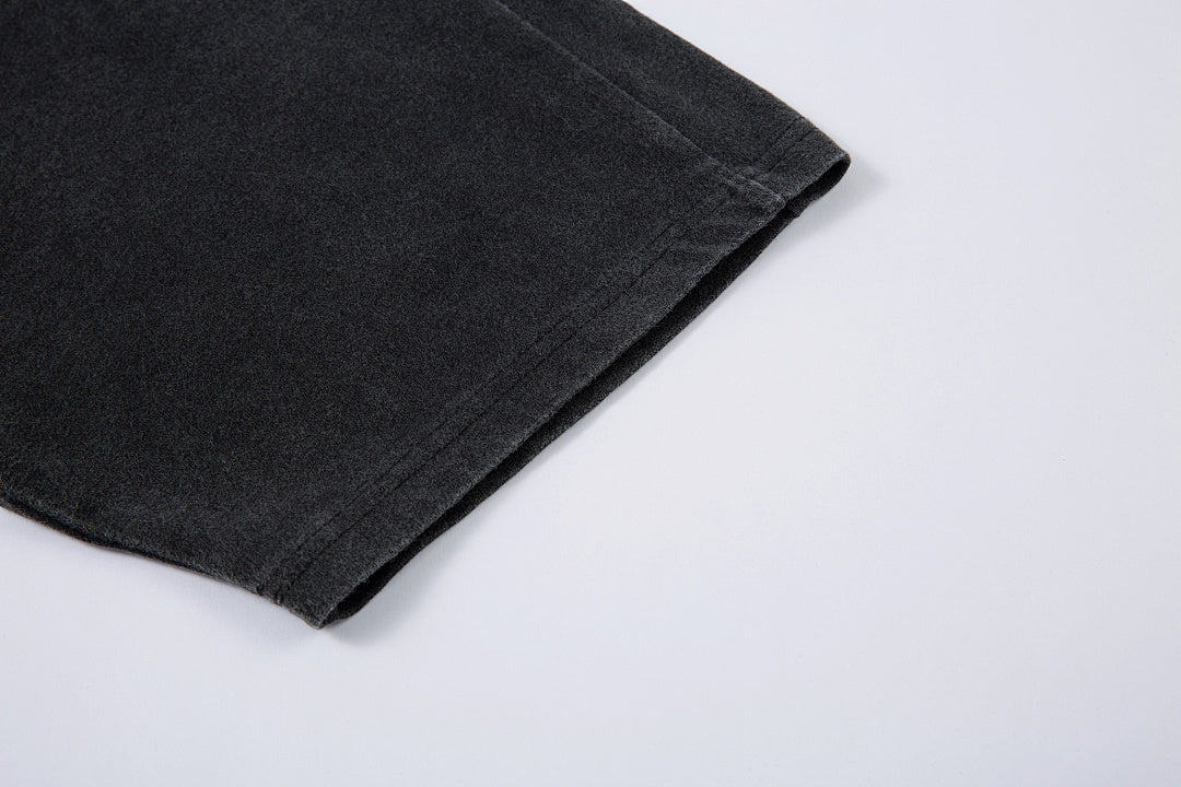 Washed short-sleeve T-shirt
