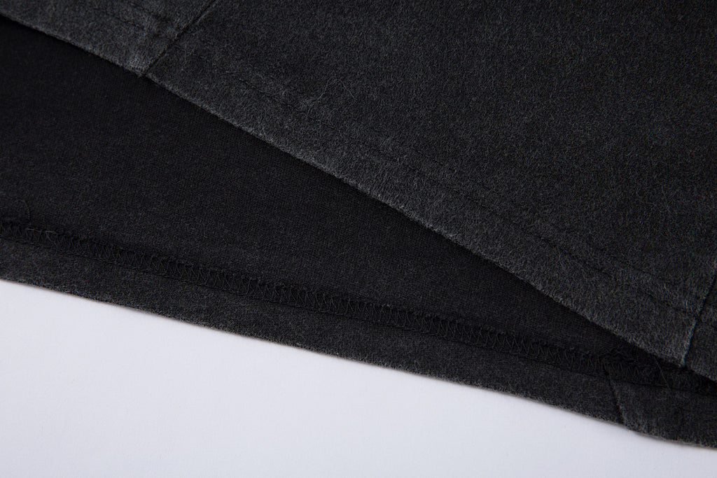 Washed short-sleeve T-shirt