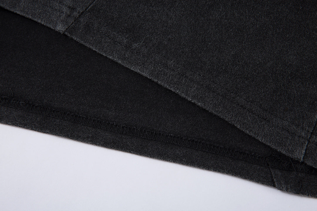 Washed short-sleeve T-shirt