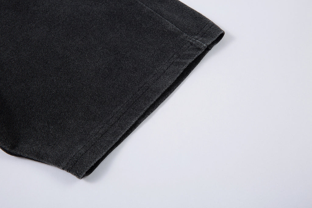 Washed short-sleeve T-shirt