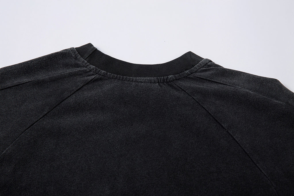 Washed short-sleeve T-shirt
