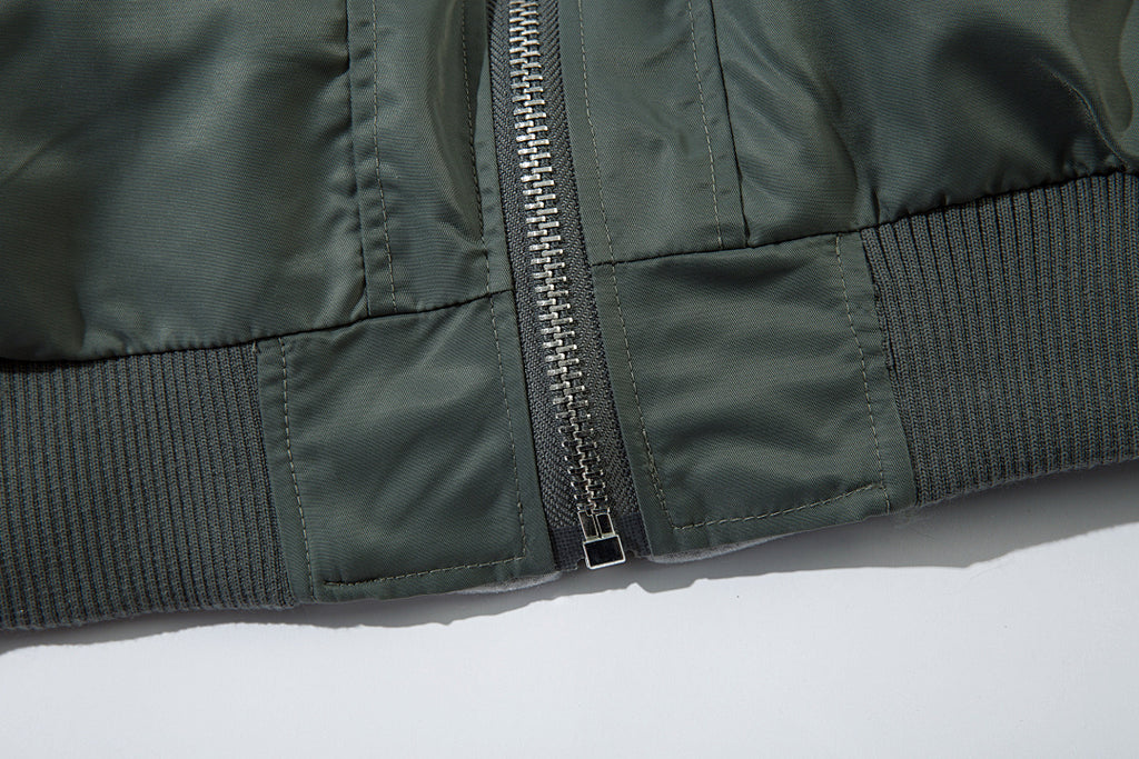 Faux-layered cotton-padded jacket