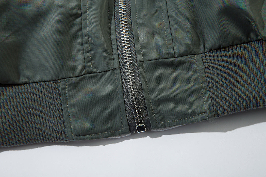 Faux-layered cotton-padded jacket