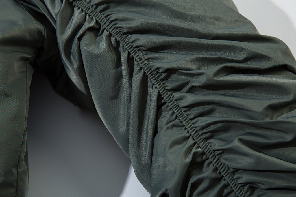 Faux-layered cotton-padded jacket