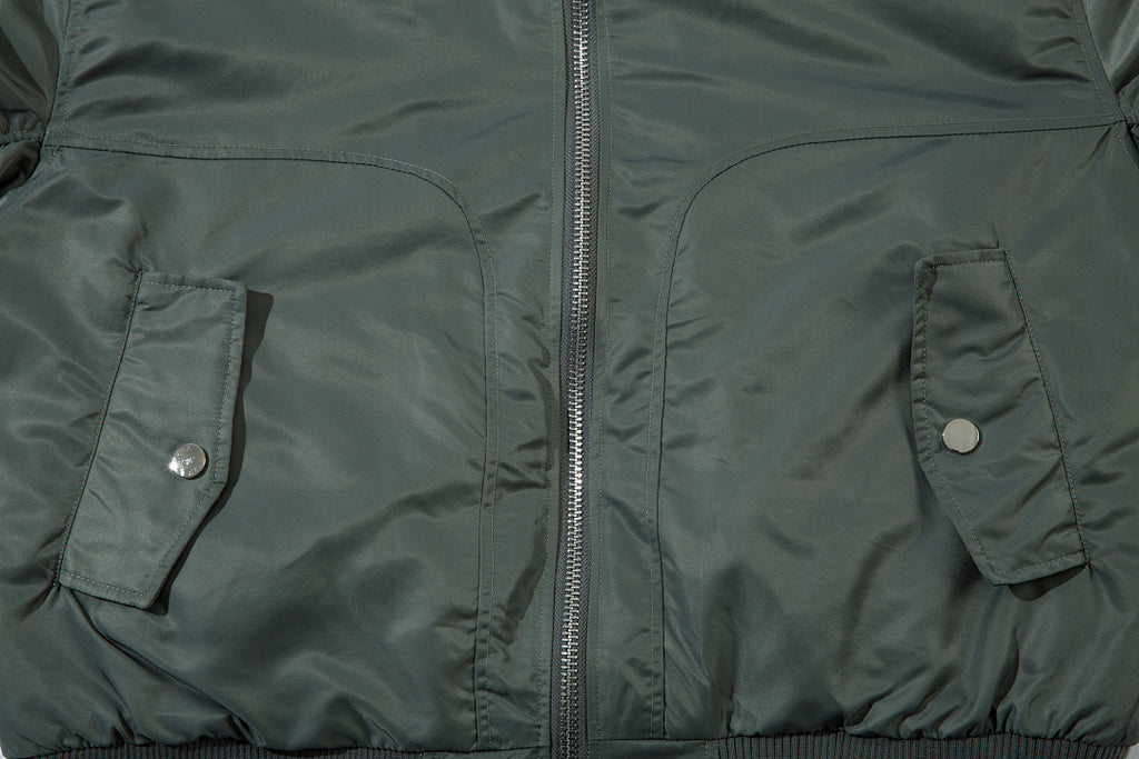 Faux-layered cotton-padded jacket