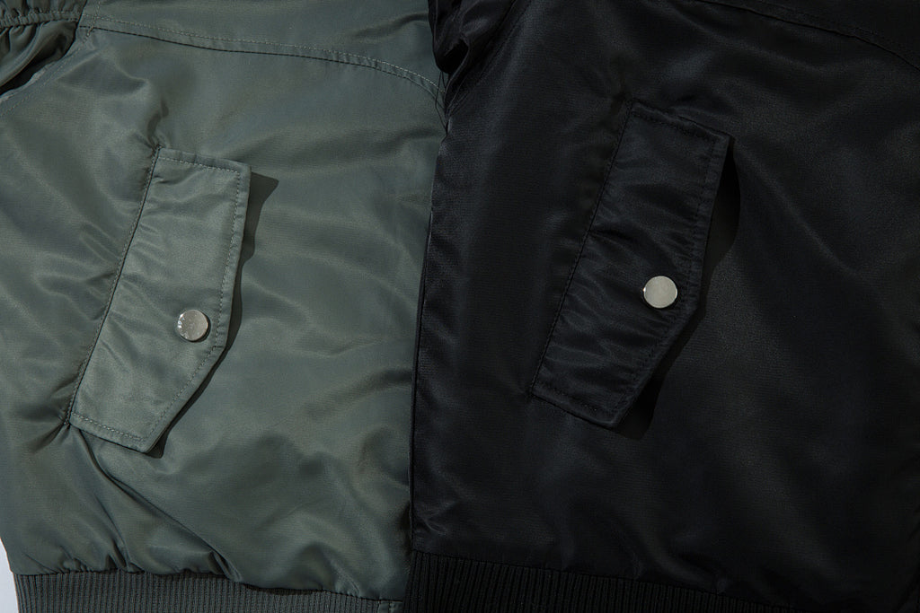 Faux-layered cotton-padded jacket