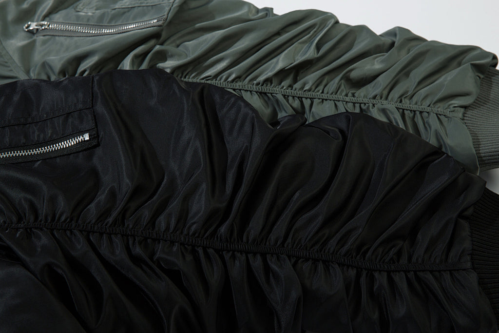 Faux-layered cotton-padded jacket