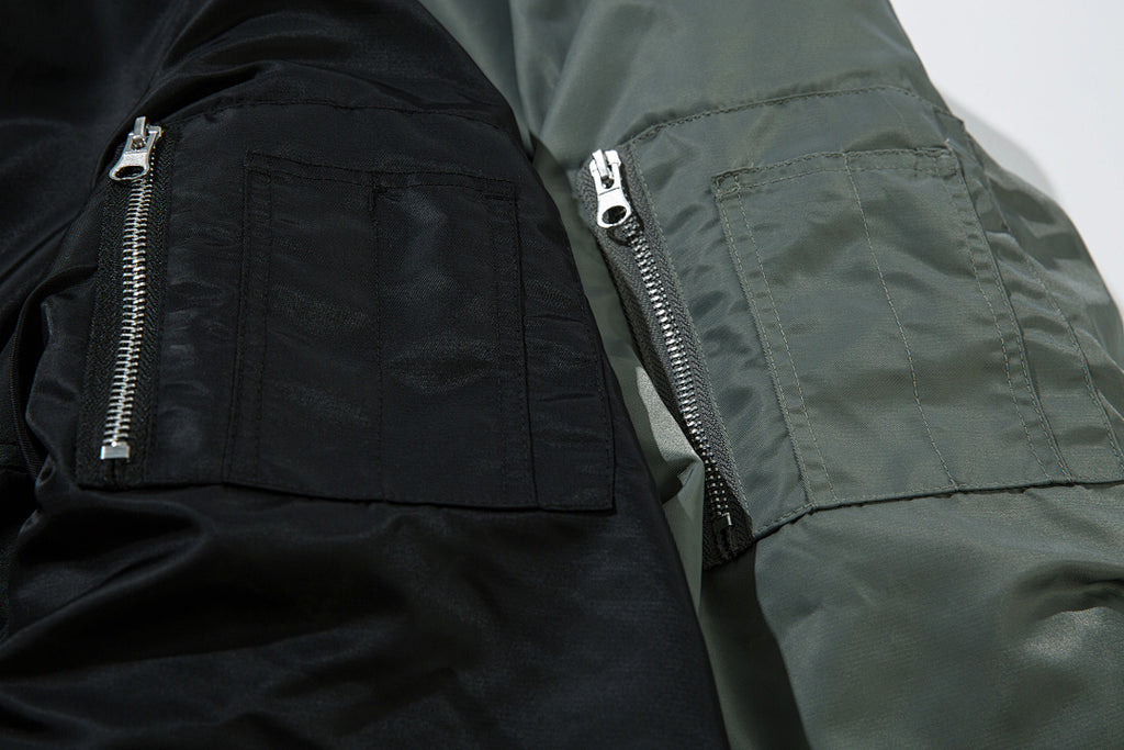 Faux-layered cotton-padded jacket