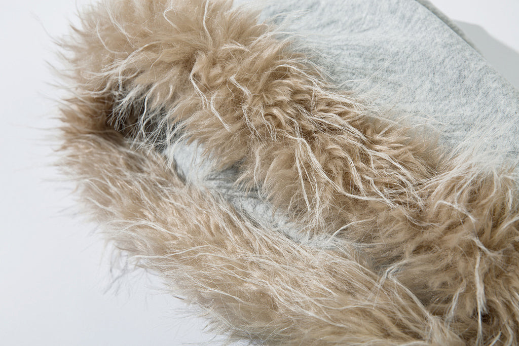 Faux-layered cotton-padded jacket