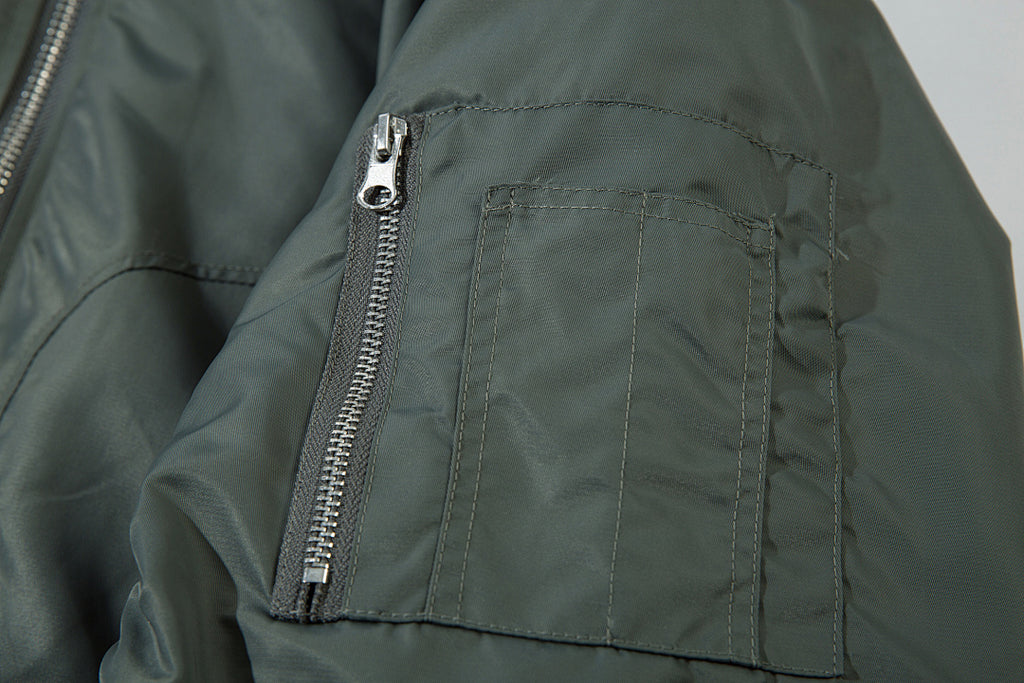 Faux-layered cotton-padded jacket