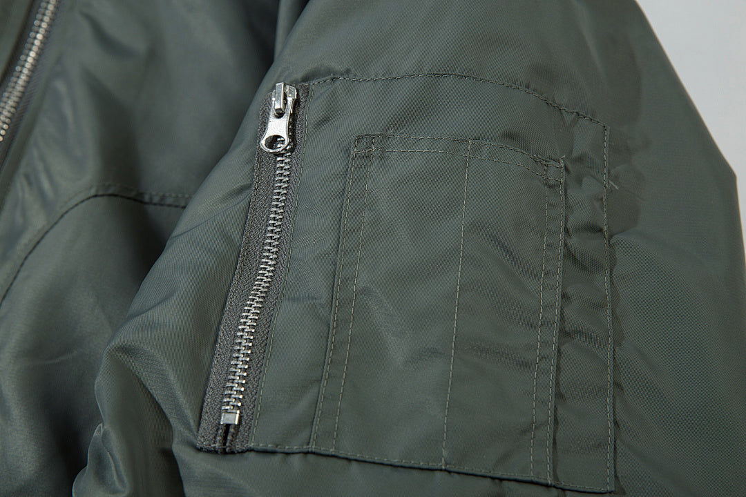 Faux-layered cotton-padded jacket