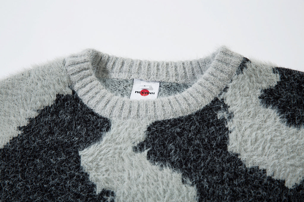 Knitted Sweater [Non-shedding] Khaki, Gray