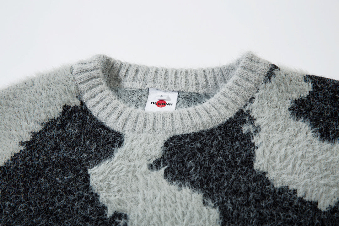Knitted Sweater [Non-shedding] Khaki, Gray