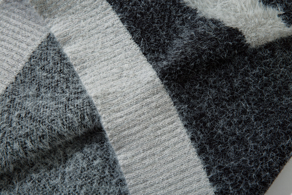 Knitted Sweater [Non-shedding] Khaki, Gray