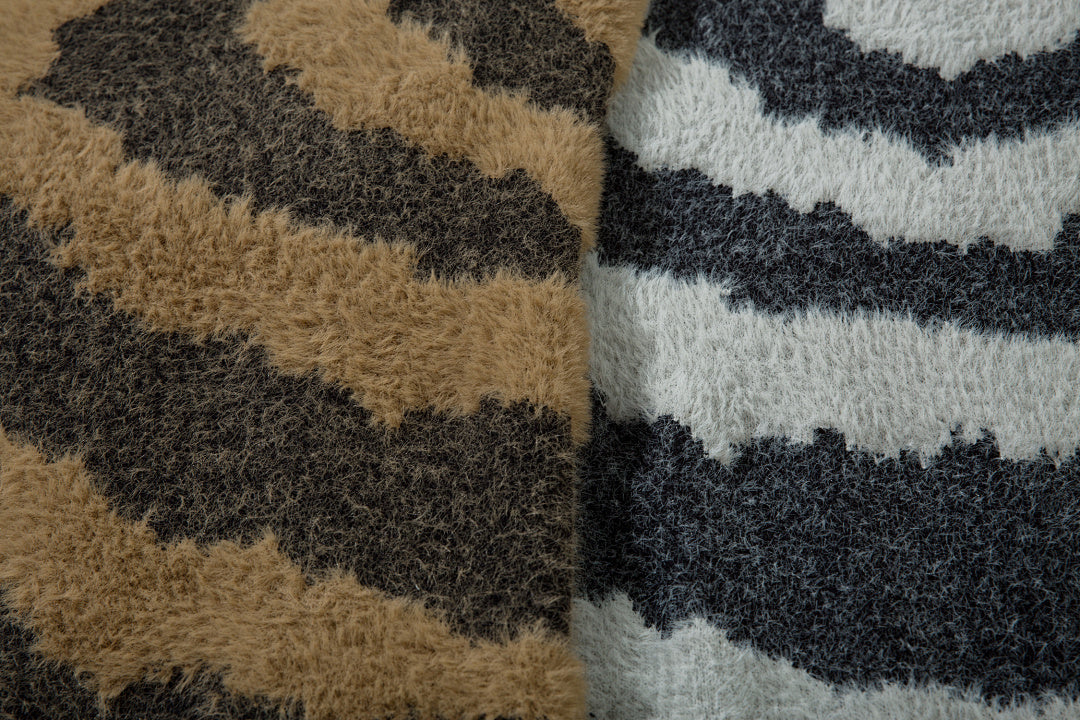 Knitted Sweater [Non-shedding] Khaki, Gray
