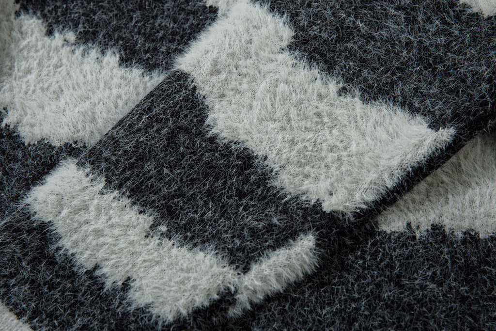 Knitted Sweater [Non-shedding] Khaki, Gray