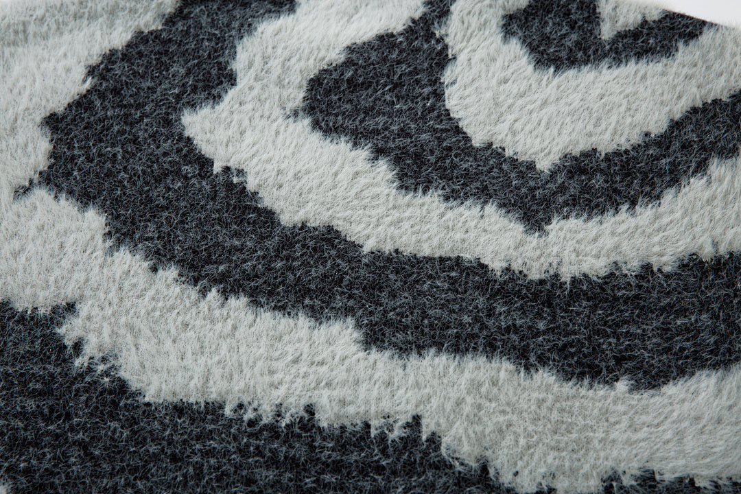 Knitted Sweater [Non-shedding] Khaki, Gray