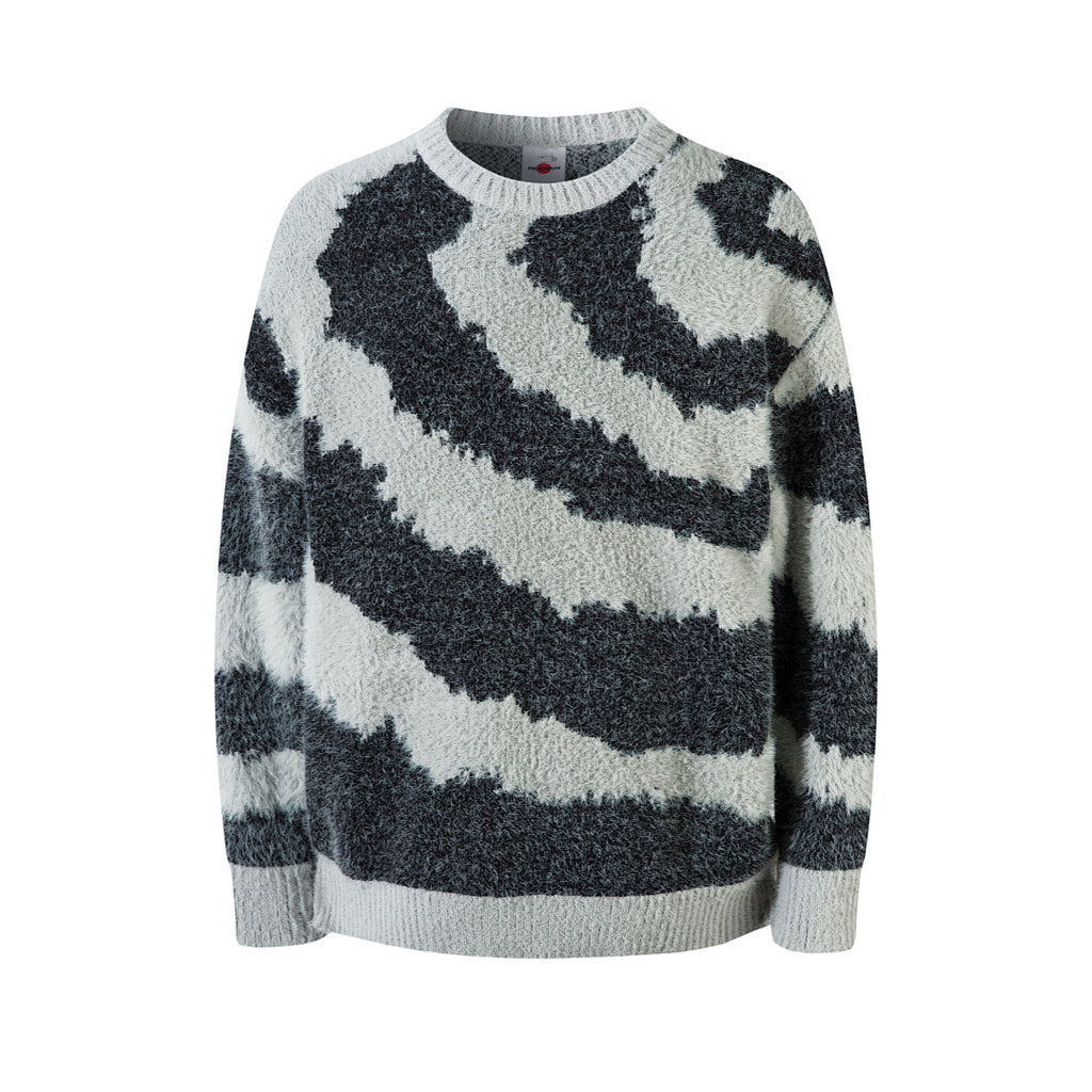 Knitted Sweater [Non-shedding] Khaki, Gray