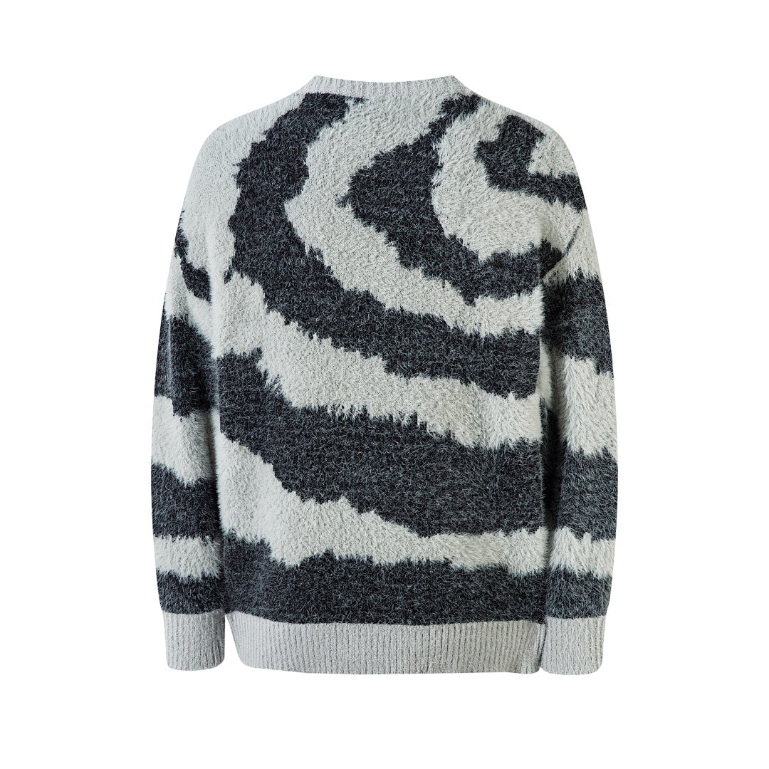 Knitted Sweater [Non-shedding] Khaki, Gray