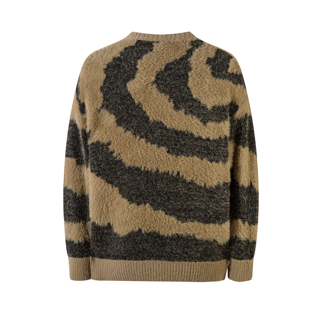 Knitted Sweater [Non-shedding] Khaki, Gray