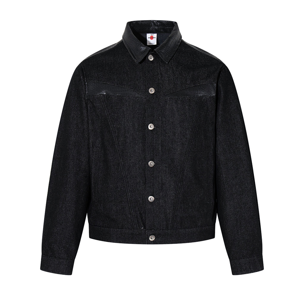 Raw Denim Jacket – Black