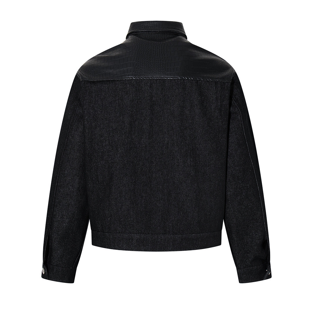 Raw Denim Jacket – Black