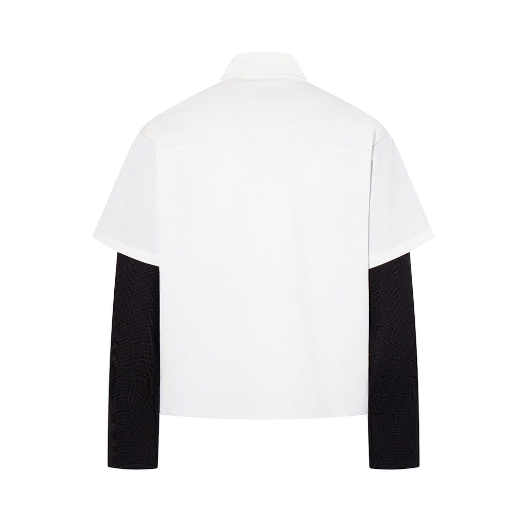 Faux-layered shirt – White