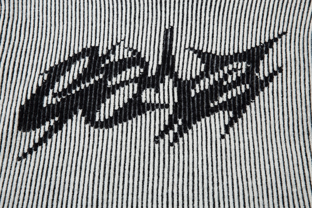 Reversible knit sweater, black