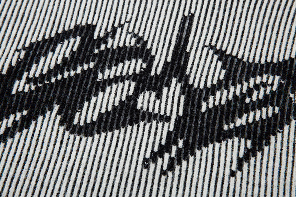 Reversible knit sweater, black