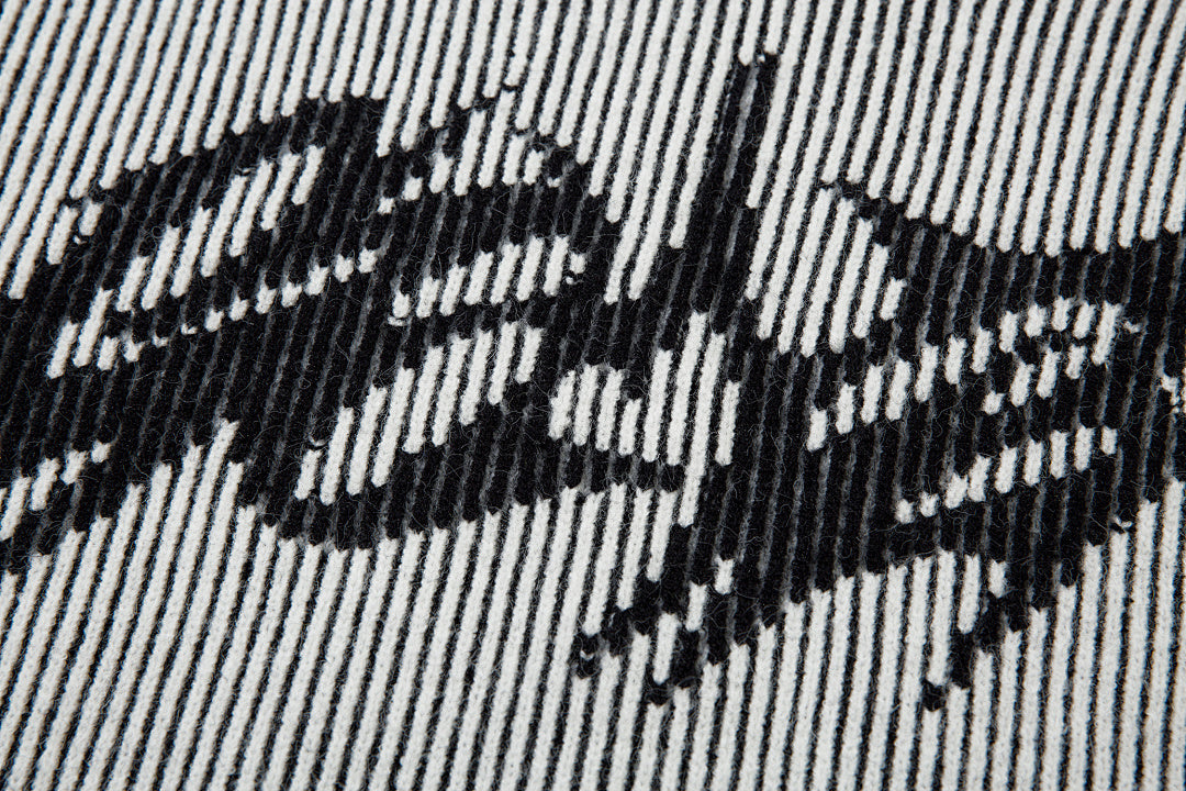 Reversible knit sweater, black