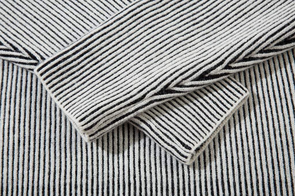 Reversible knit sweater, black