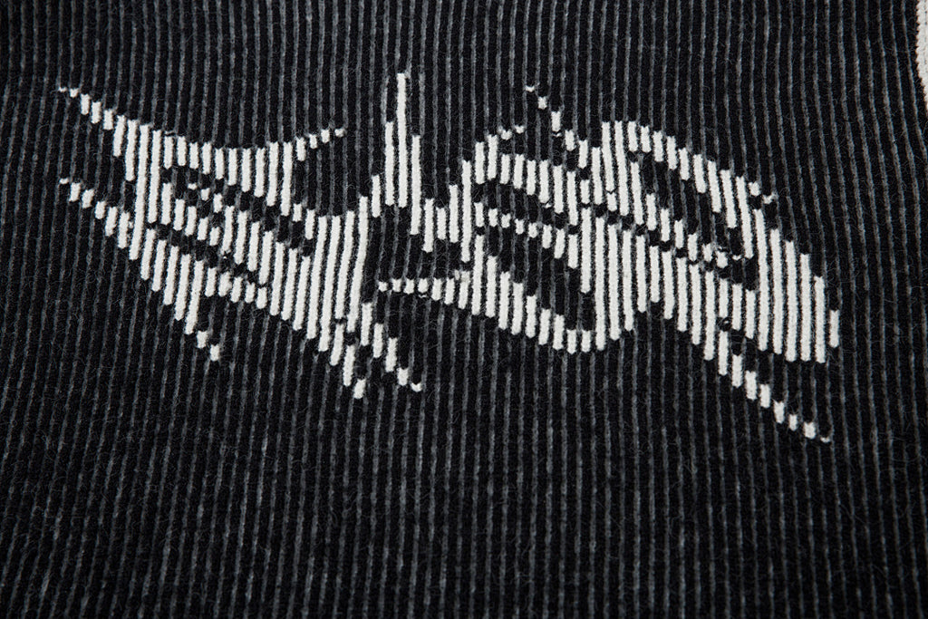 Reversible knit sweater, black