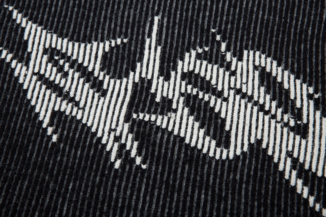 Reversible knit sweater, black