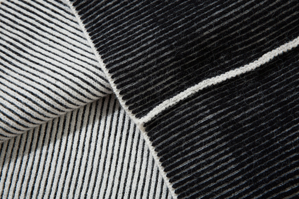 Reversible knit sweater, black