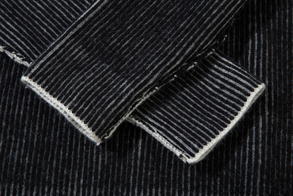 Reversible knit sweater, black