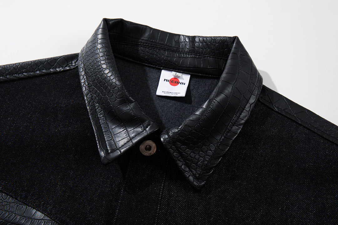 Raw Denim Jacket – Black