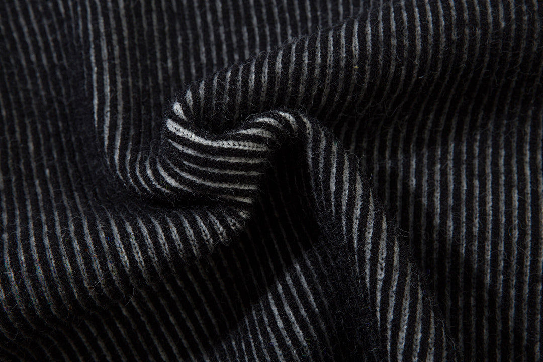 Reversible knit sweater, black