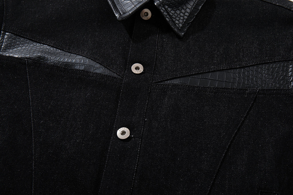 Raw Denim Jacket – Black