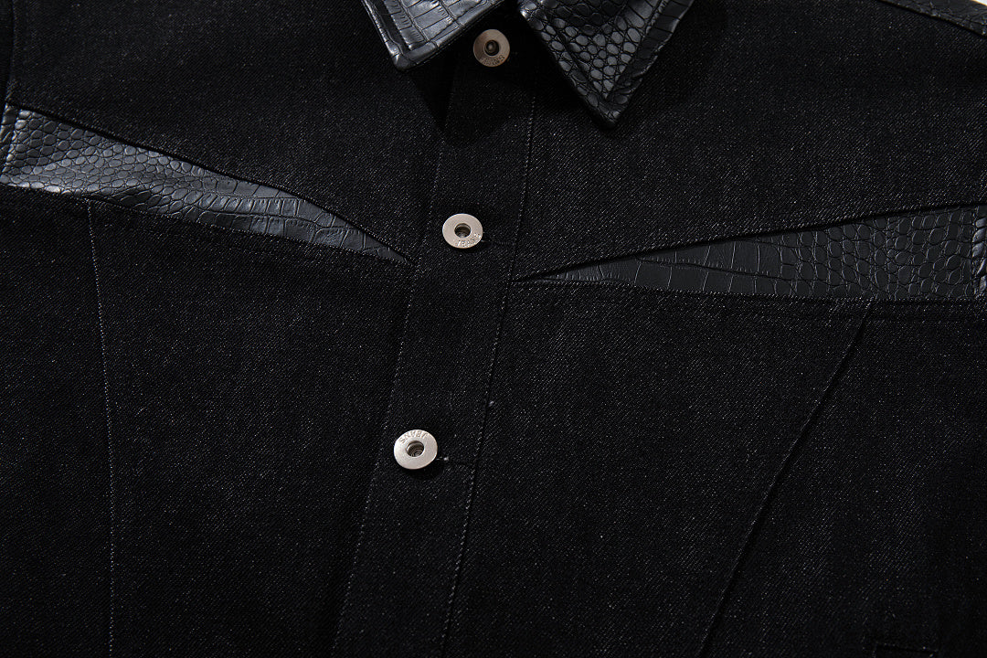 Raw Denim Jacket – Black