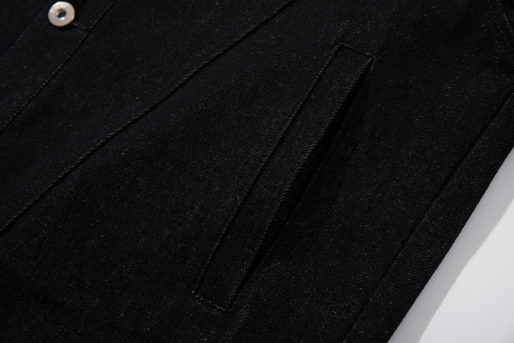 Raw Denim Jacket – Black
