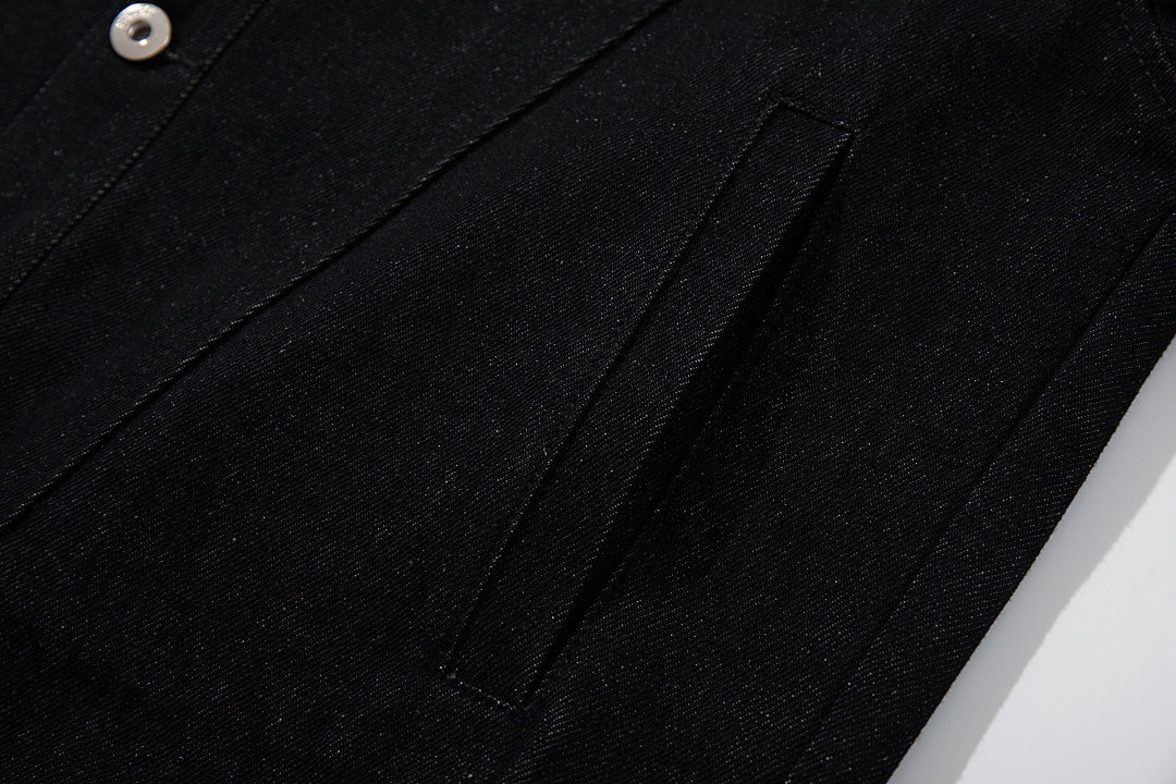 Raw Denim Jacket – Black