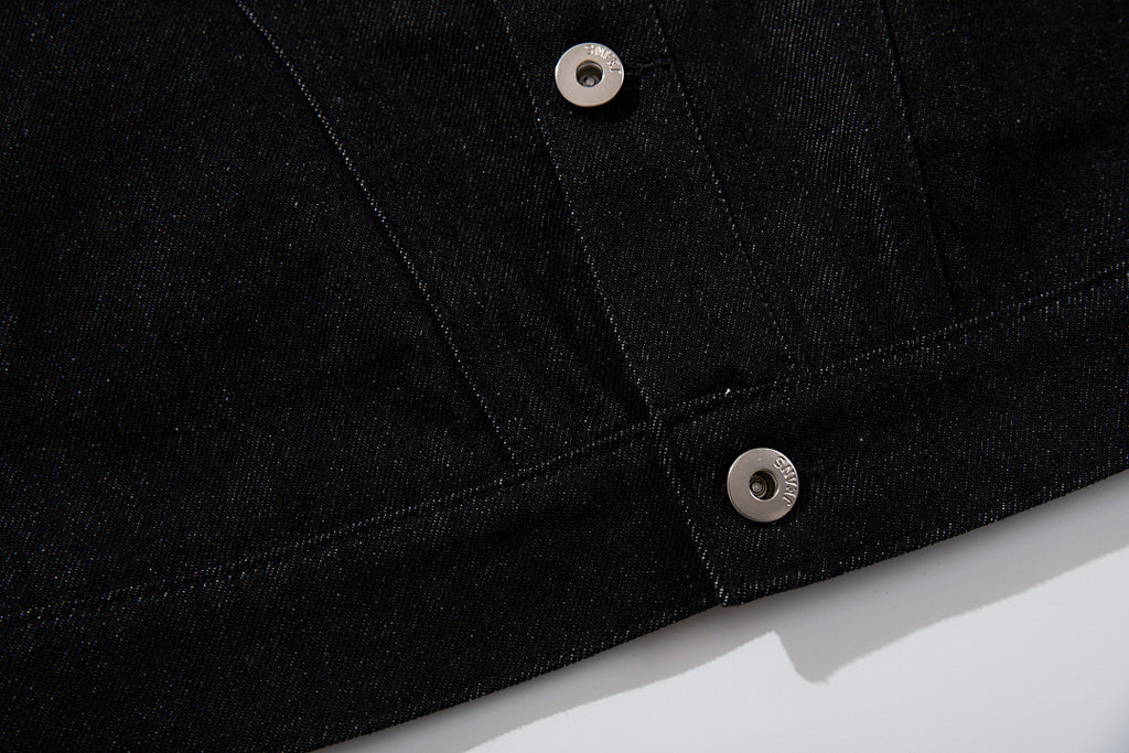 Raw Denim Jacket – Black