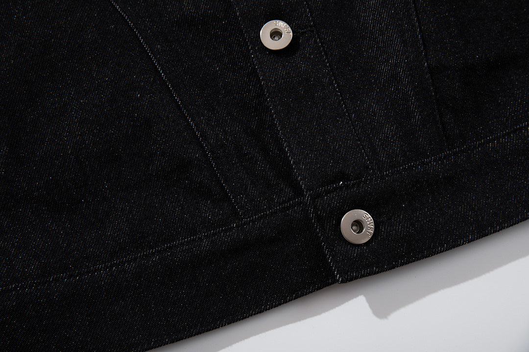 Raw Denim Jacket – Black
