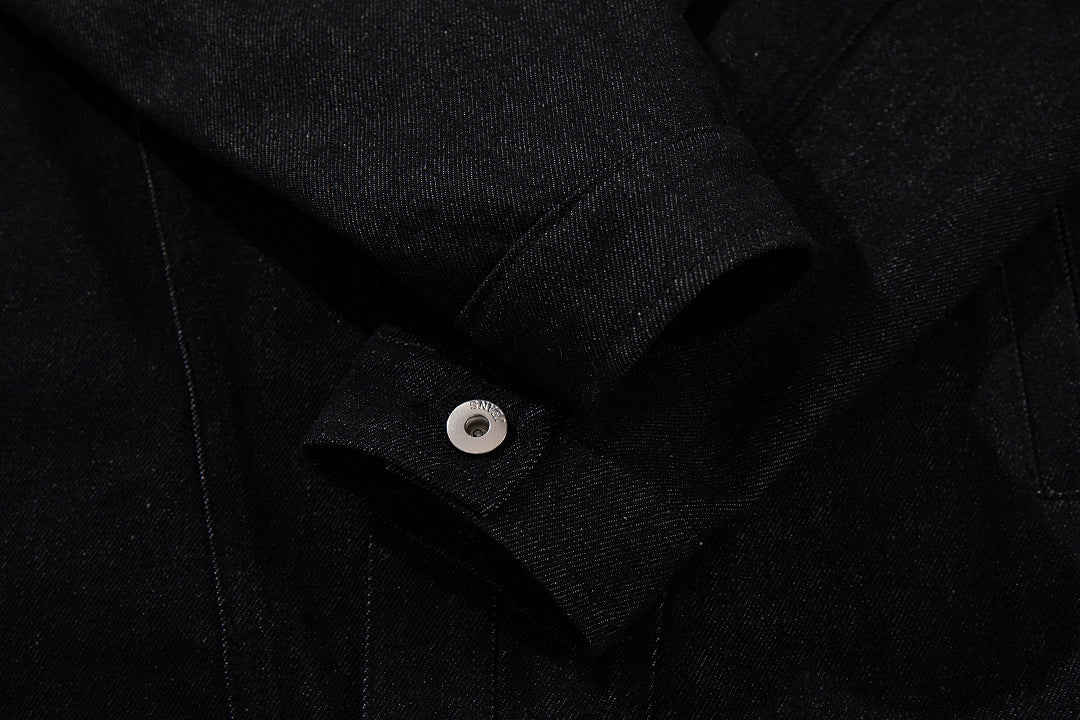 Raw Denim Jacket – Black