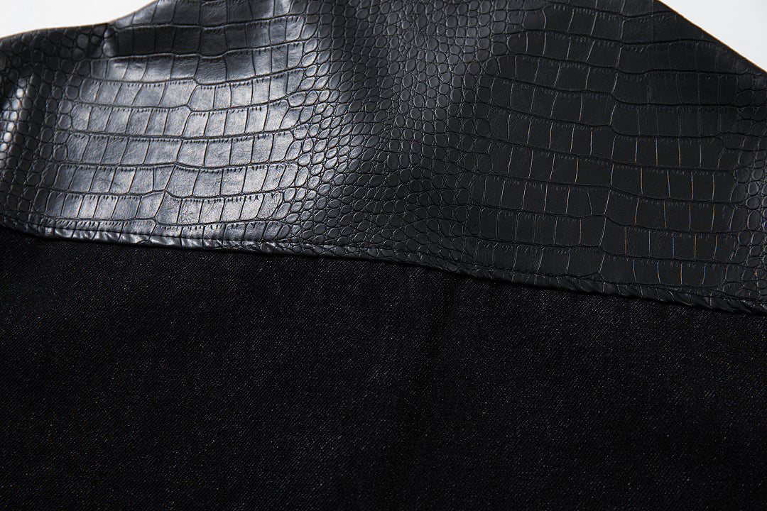 Raw Denim Jacket – Black