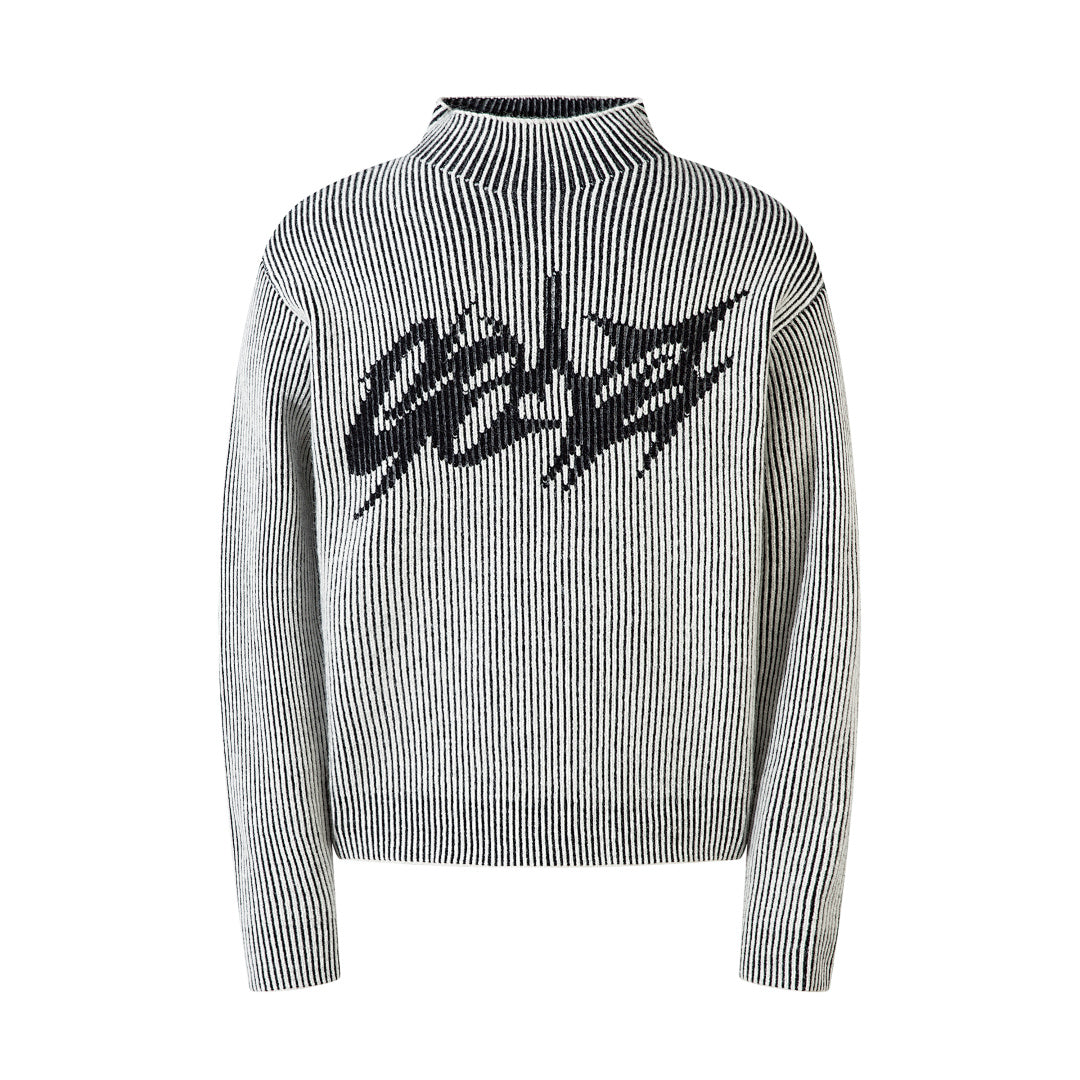 Reversible knit sweater, black