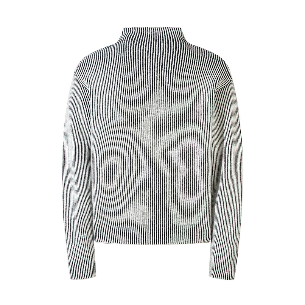 Reversible knit sweater, black